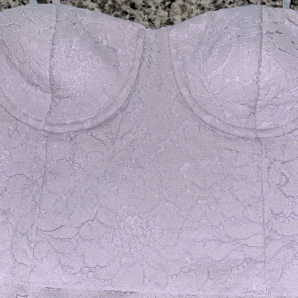 Audrey Parks + Francesca’s XS Lavender Lace Corset - New, Adjustable Straps - Picture 5 of 5